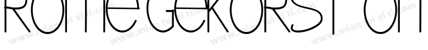 rome gekors fonts字体转换